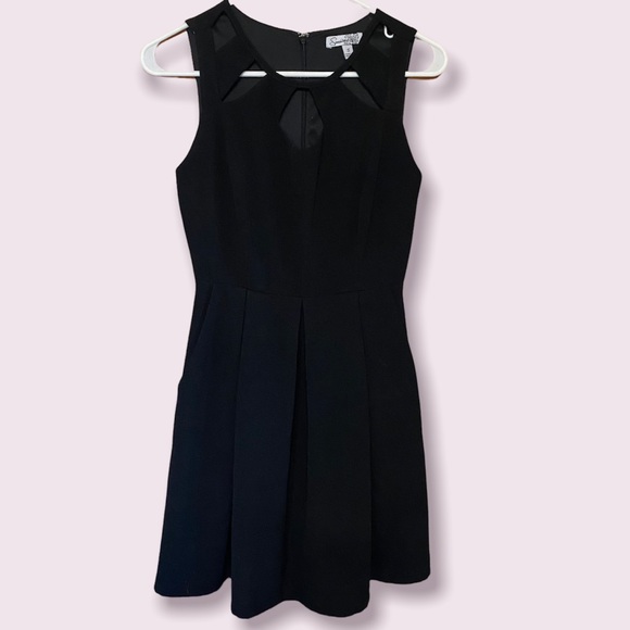 Speechless Black Dress w/ Cutout Neckline, Fit & Flare - Picture 2 of 6